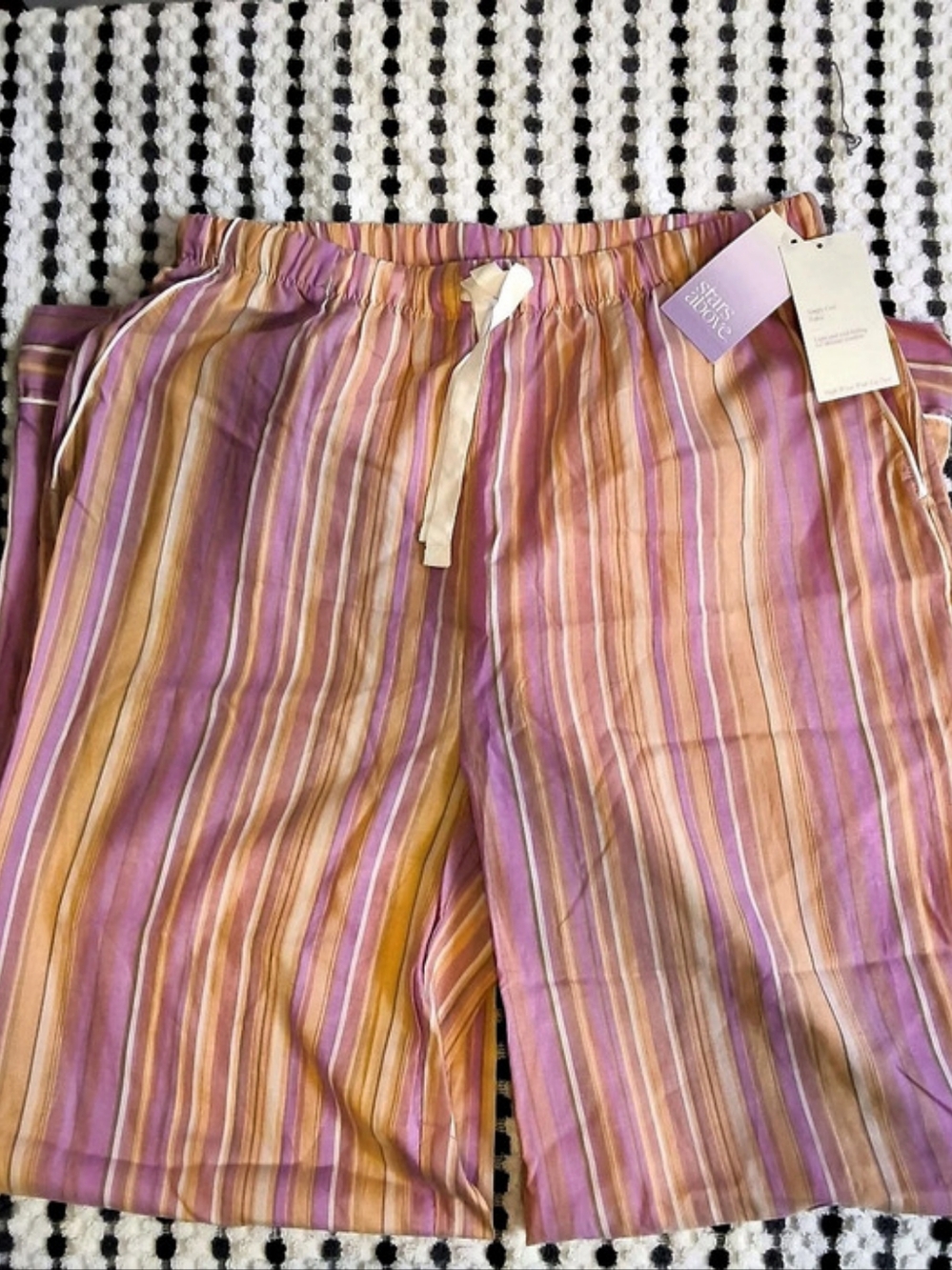 Aerie Striped Shorts in Pink & Purple Medium NWT